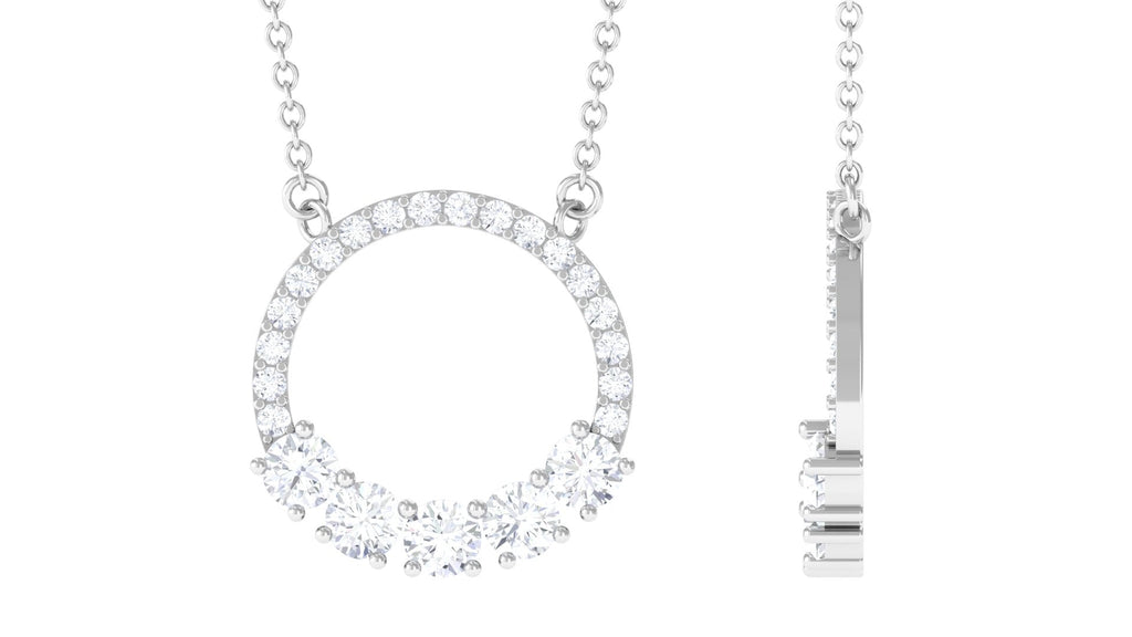Certified Moissanite Eternity Circle Necklace