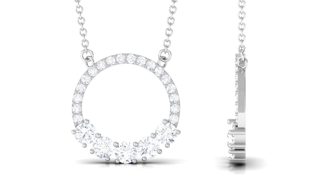 Certified Moissanite Eternity Circle Necklace