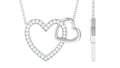 1/2 Certified Moissanite Twin Heart Gold Necklace