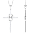 Certified Moissanite Cross Infinity Pendant