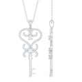 Vintage Moissanite Key Shape Pendant