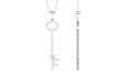 Certified Moissanite Key Pendant