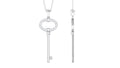 Classic Moissanite Key Pendant Necklace