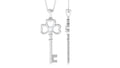 Certified Moissanite Cute Heart Key Pendant