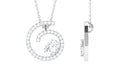 1.25 CT Contemporary Swirl Pendant with Moissanite in Gold