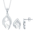 Minimal Moissanite Jewelry Set in Prong Setting