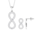 Simple Moissanite Infinity Jewelry Set