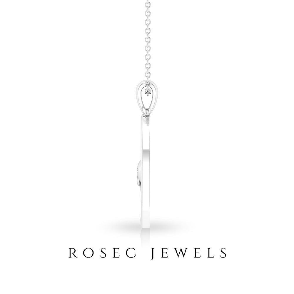Diamond Elephant Mother Child Necklace