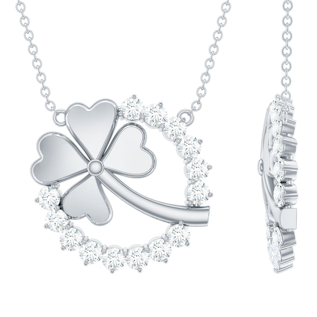 Certified Diamond Lucky 4 Leaf Necklace