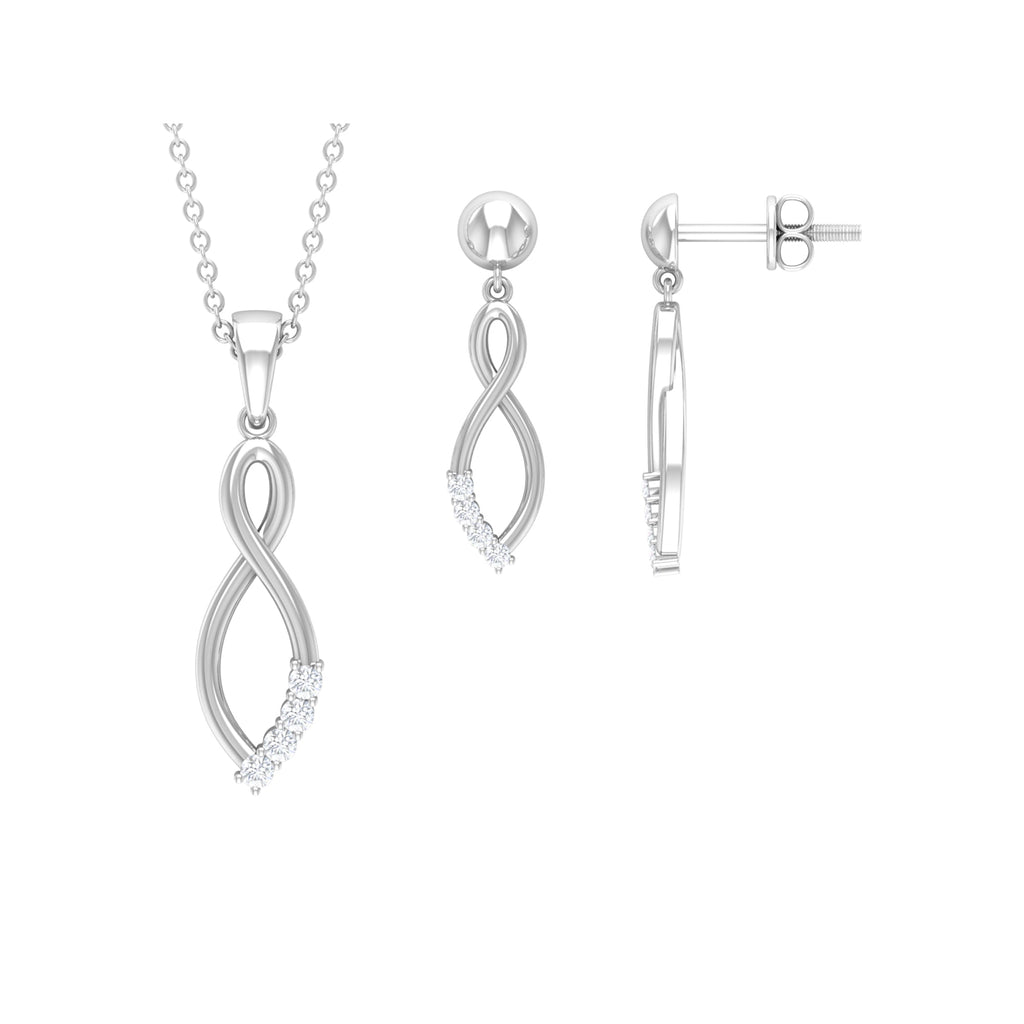 Diamond Infinity Jewelry Set for Women