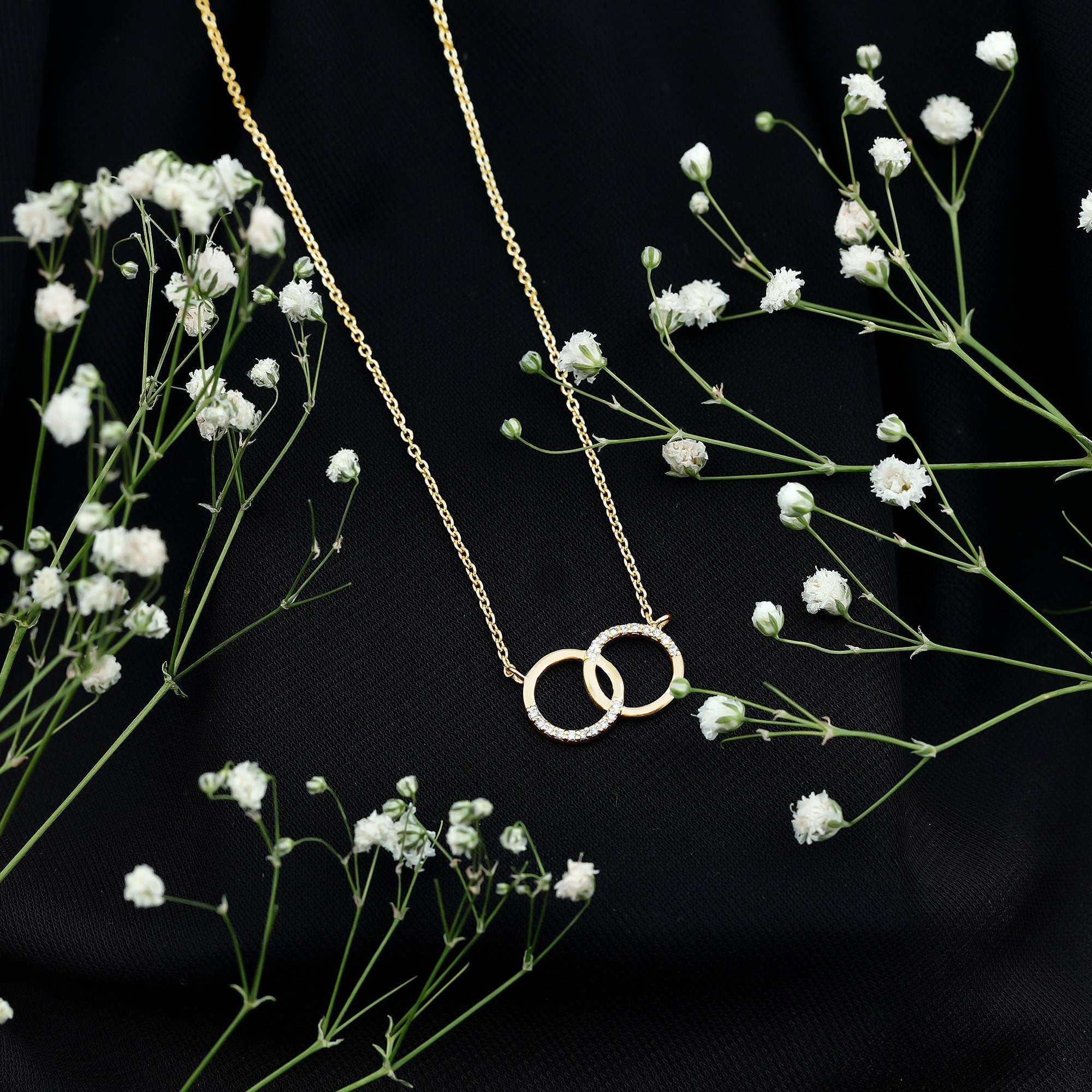 Certified Diamond Circle Pendant Necklace