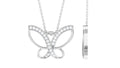 Diamond Butterfly Pendant Necklace For Women