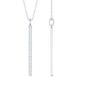 Round Cut Diamond Bar Necklace For Women