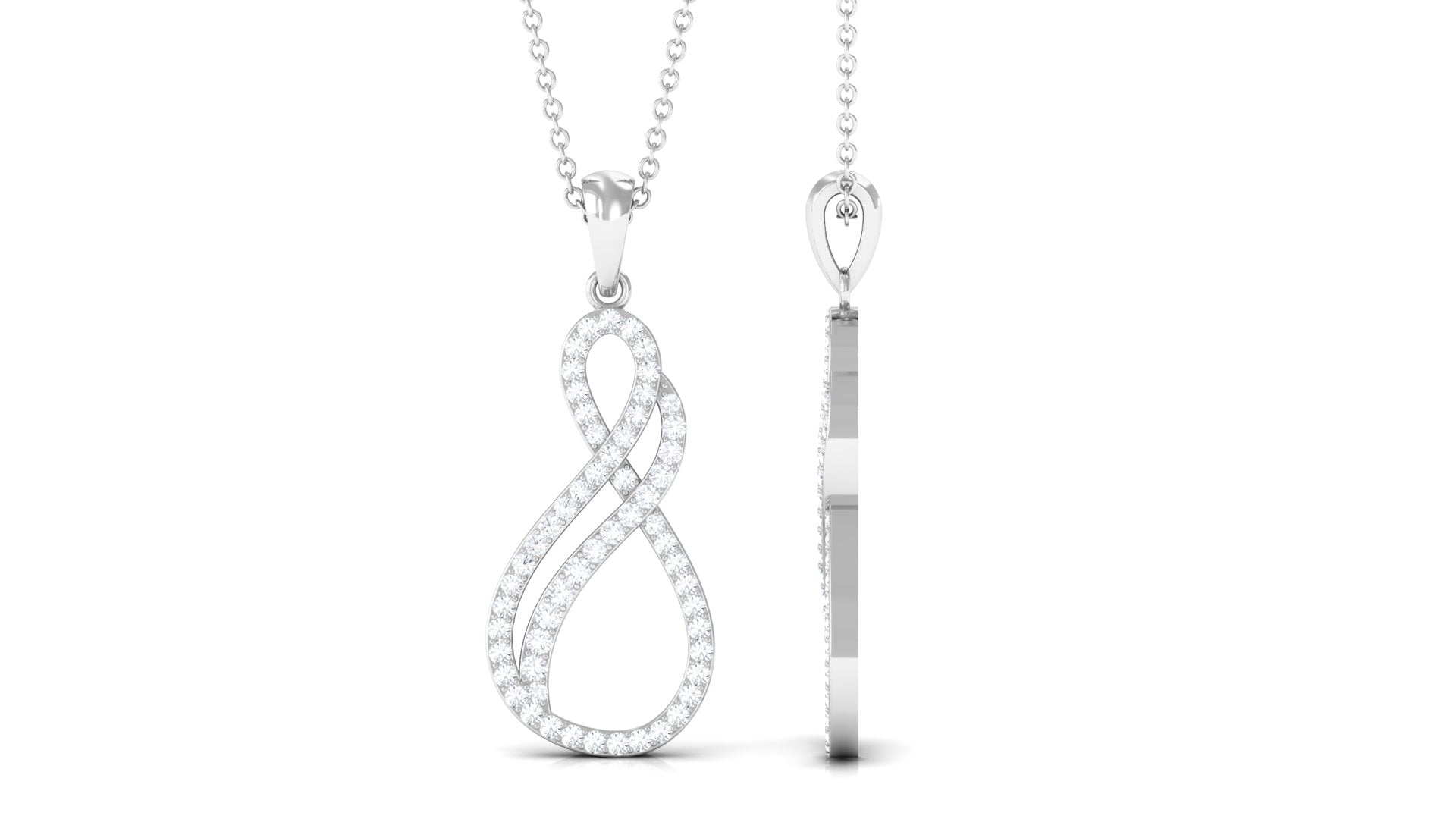 Certified Diamond Infinity Pendant in Pave Setting