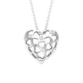Heart Shaped Openwork Diamond Necklace