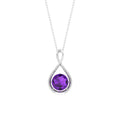 1 CT Real Amethyst Infinity Pendant Necklace