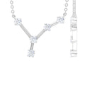 Natural Diamond Zodiac Cancer Constellation Necklace for Women