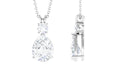 Certified Moissanite Teardrop Pendant Necklace