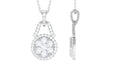 1.25 CT Certified Moissanite Modern Drop Pendant Necklace
