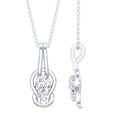 Certified Lab Grown Diamond Love Knot Pendant Necklace