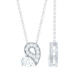 Lab Grown Diamond Pendant Necklace with Beaded Details