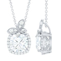 Certified 8 MM Moissanite Designer Necklace With Silver Chain