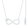 Certified Pave Set Moissanite Infinity Necklace with Butterfly