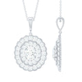 Certified 1.29 Carat Oval Moissanite Bridal Statement Necklace with Chain