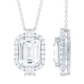 Emerald Cut Moissanite Cocktail Necklace for Women