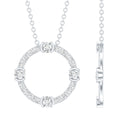 Sterling Silver Moissanite Eternity Necklace With Chain