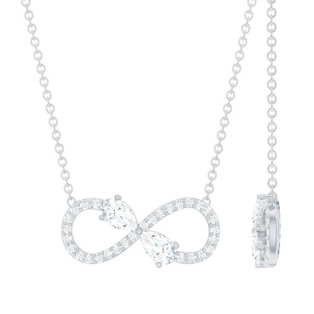 Certified Moissanite Forever Symbol Necklace for Women