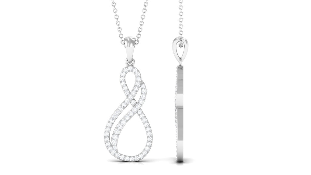 Certified Diamond Infinity Pendant in Pave Setting