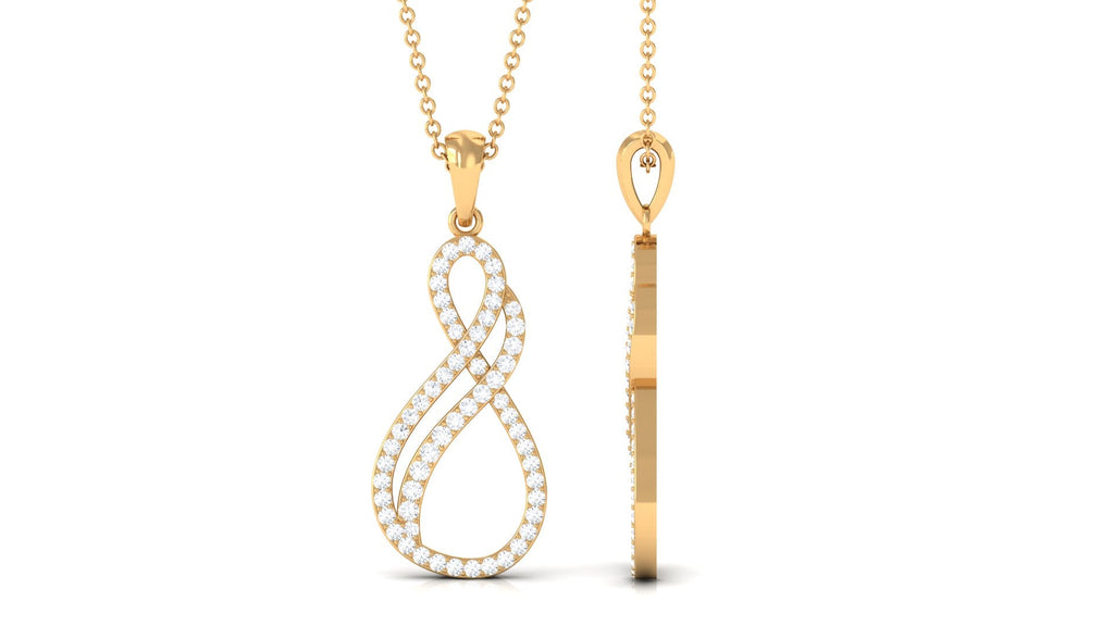 Certified Diamond Infinity Pendant in Pave Setting