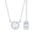 Half Carat Lab Grown Diamond Solitaire Necklace in Sterling Silver