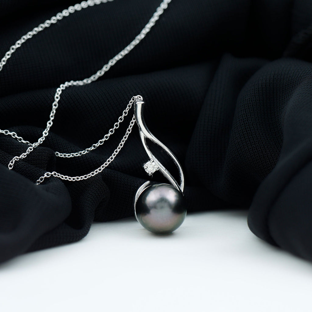 10MM Tahitian Pearl Drop Pendant with Hidden Bail