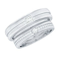 Real Diamond Couple Wedding Band Set