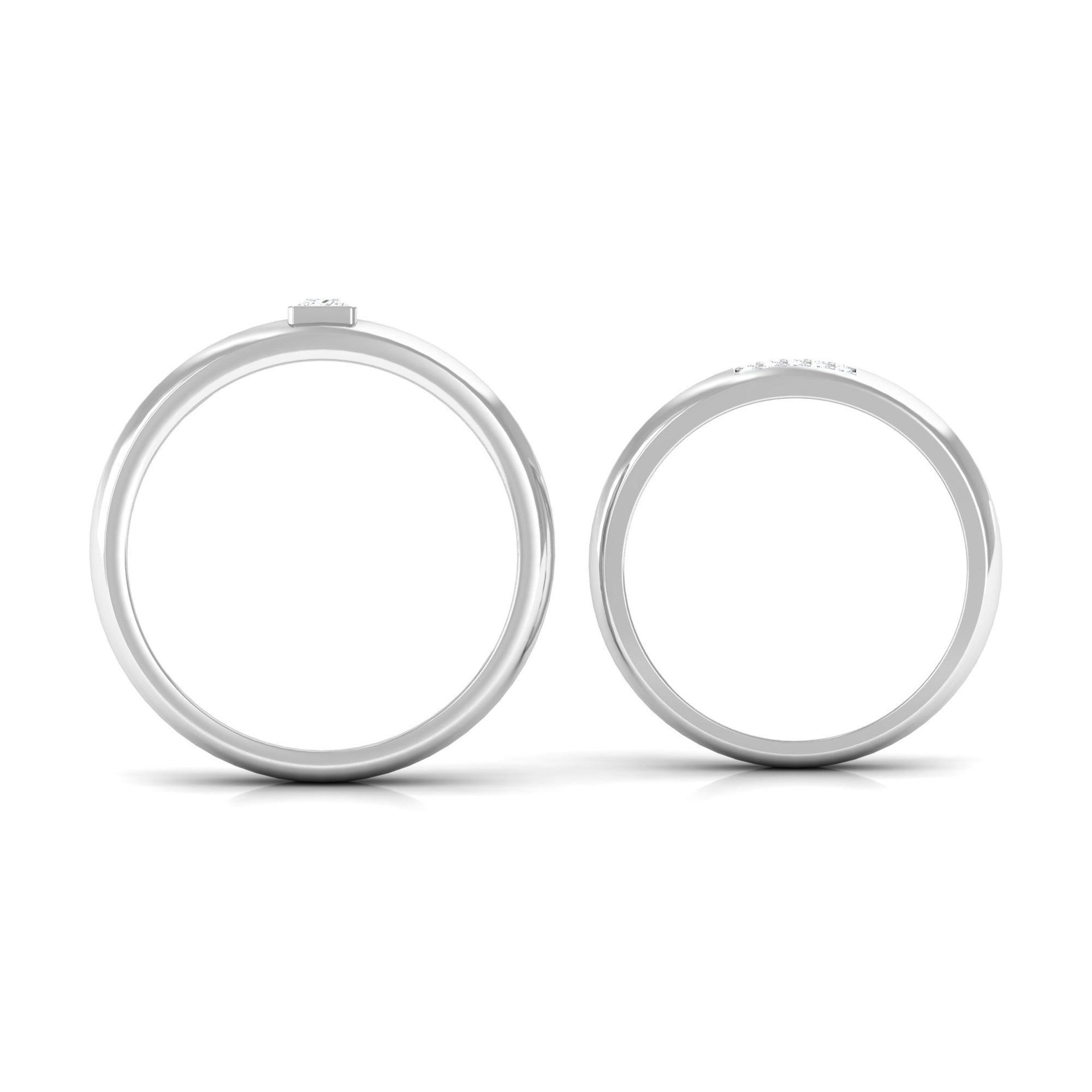1/4 CT Certified Diamond Gold Couple Ring Set