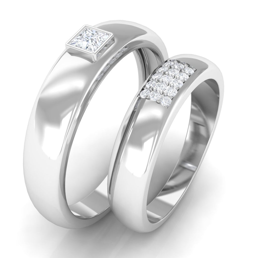 1/4 CT Certified Diamond Gold Couple Ring Set