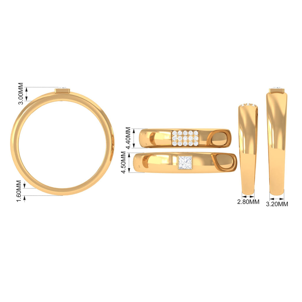 1/4 CT Certified Diamond Gold Couple Ring Set