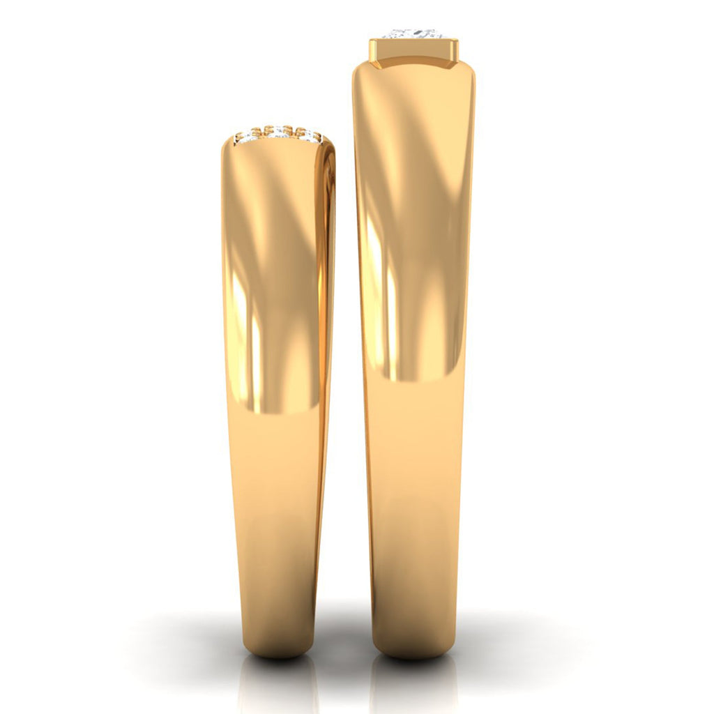 1/4 CT Certified Diamond Gold Couple Ring Set