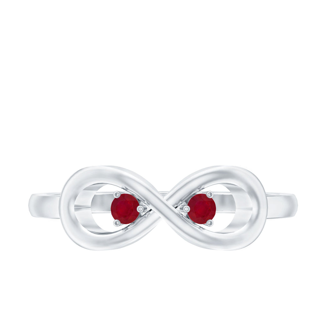 Ruby Infinity Promise Ring for Her