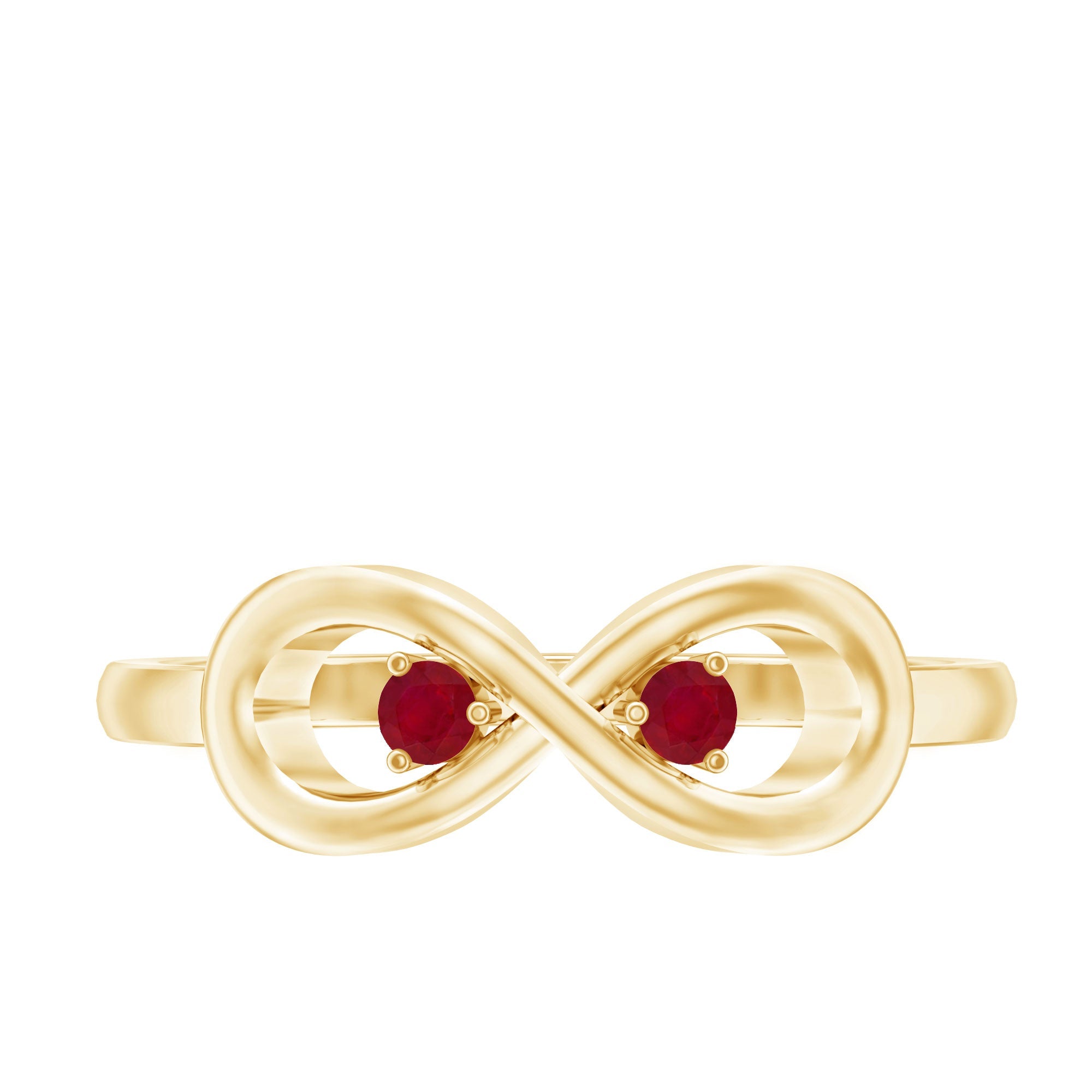 Ruby Infinity Promise Ring for Her