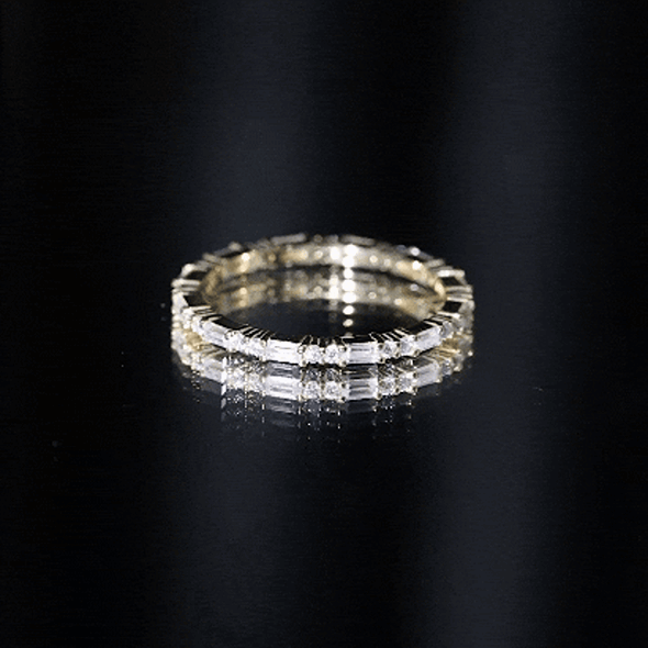 1 CT Moissanite Stackable Enhancer Ring
