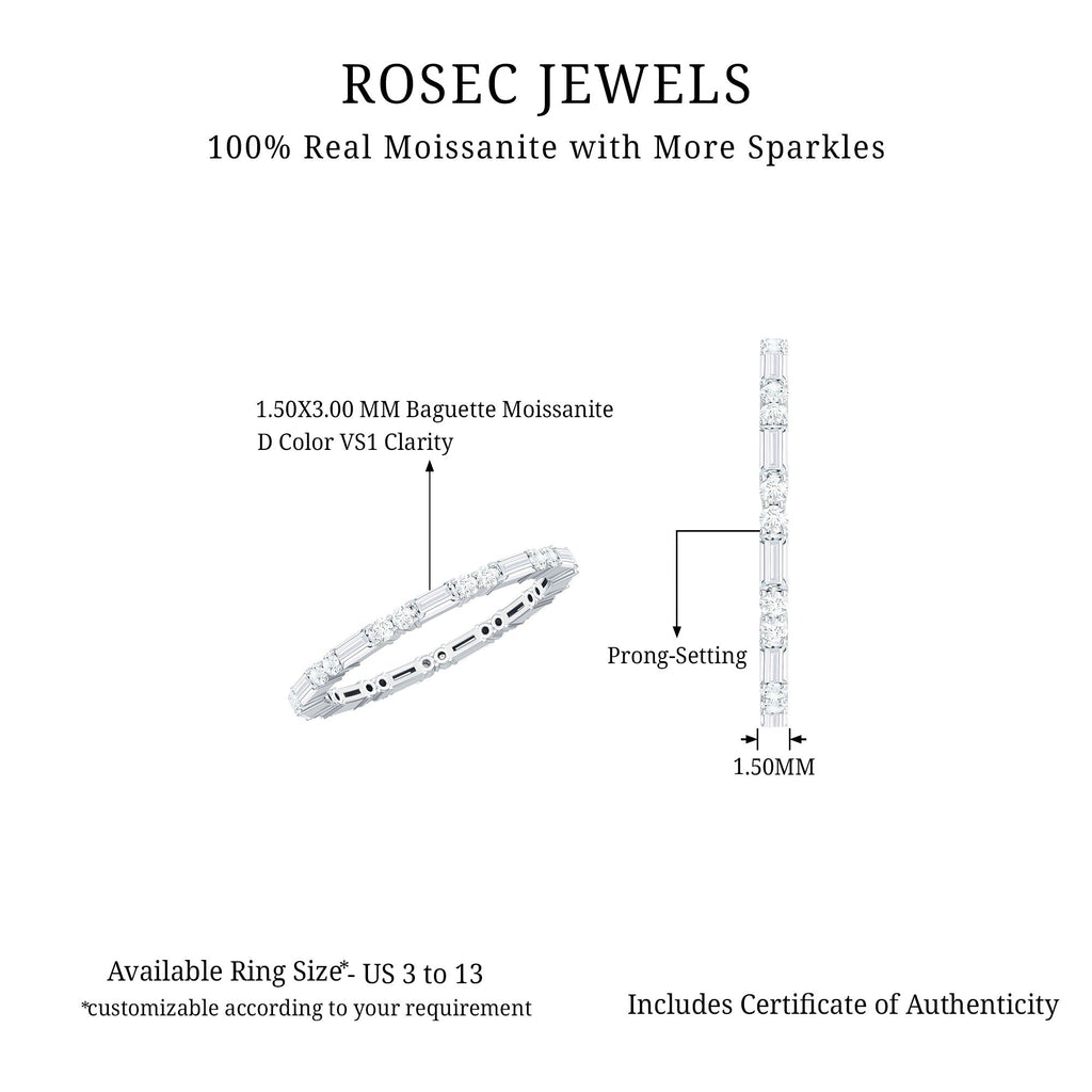1 CT Moissanite Stackable Enhancer Ring
