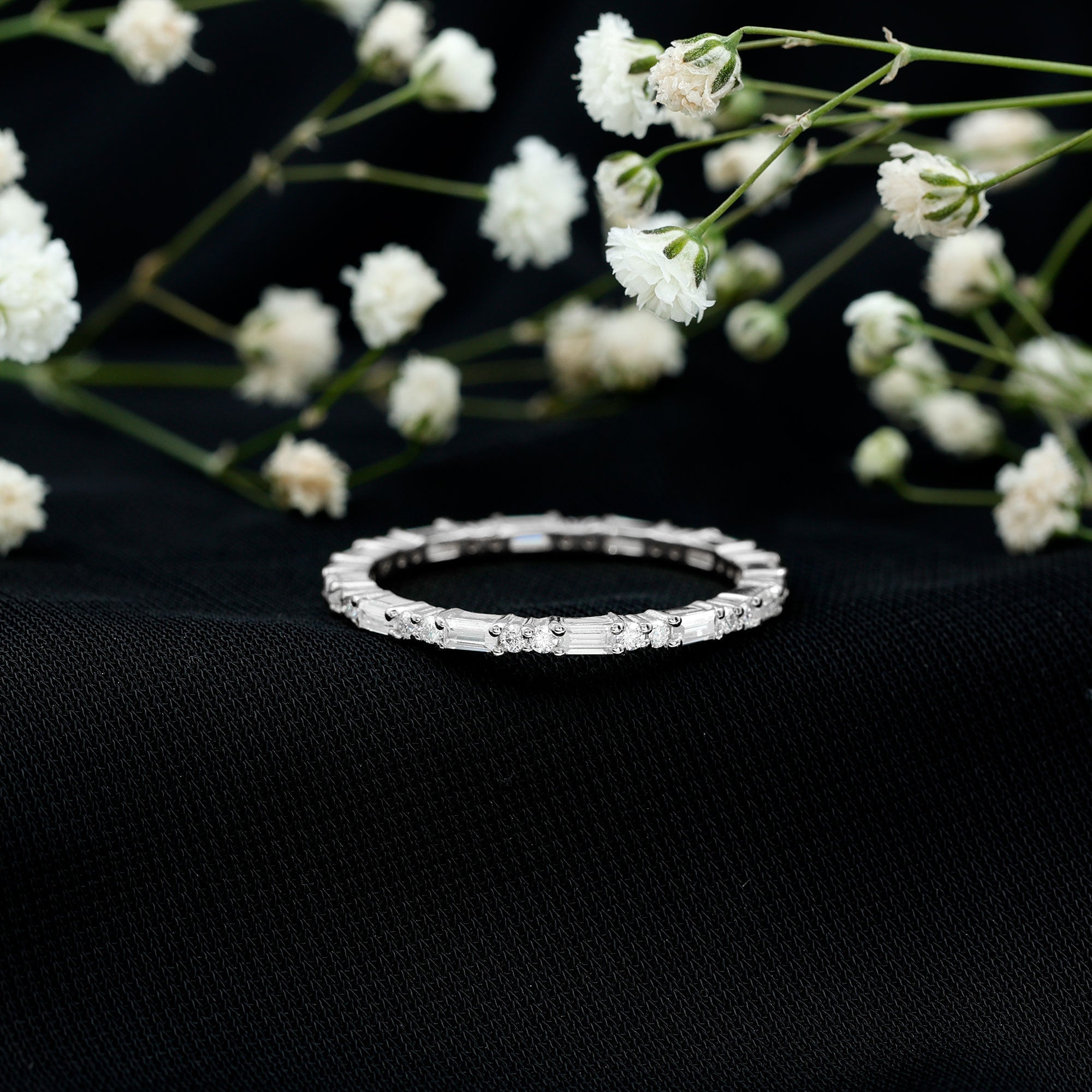 1 CT Moissanite Stackable Enhancer Ring