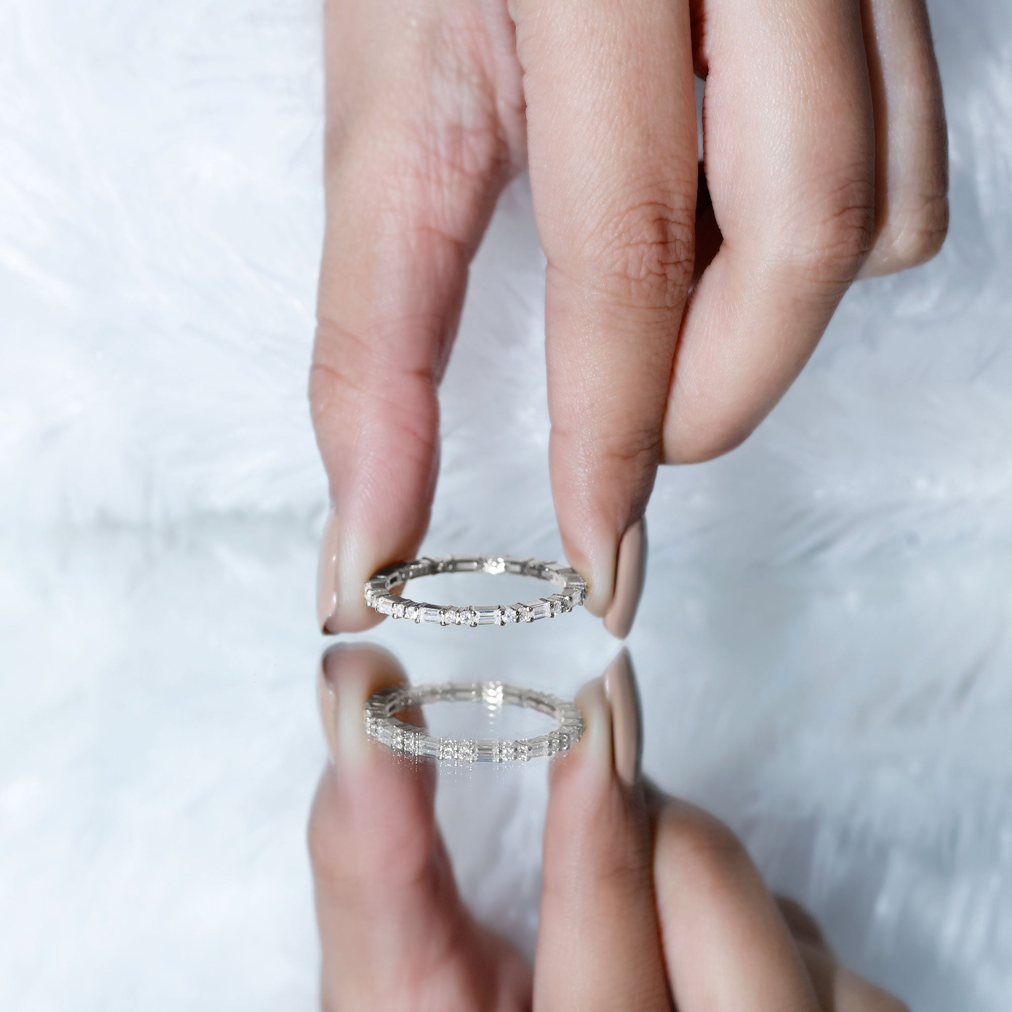 1 CT Moissanite Stackable Enhancer Ring