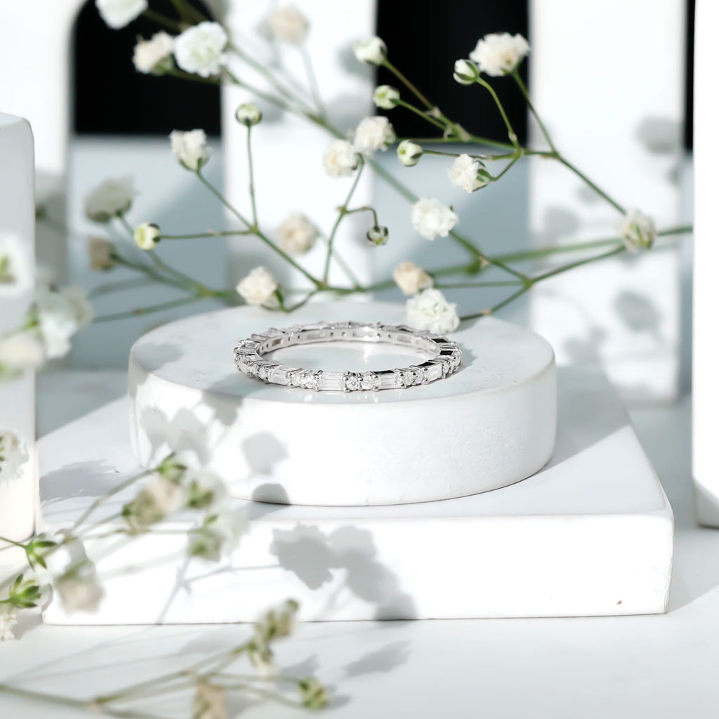 1 CT Moissanite Stackable Enhancer Ring