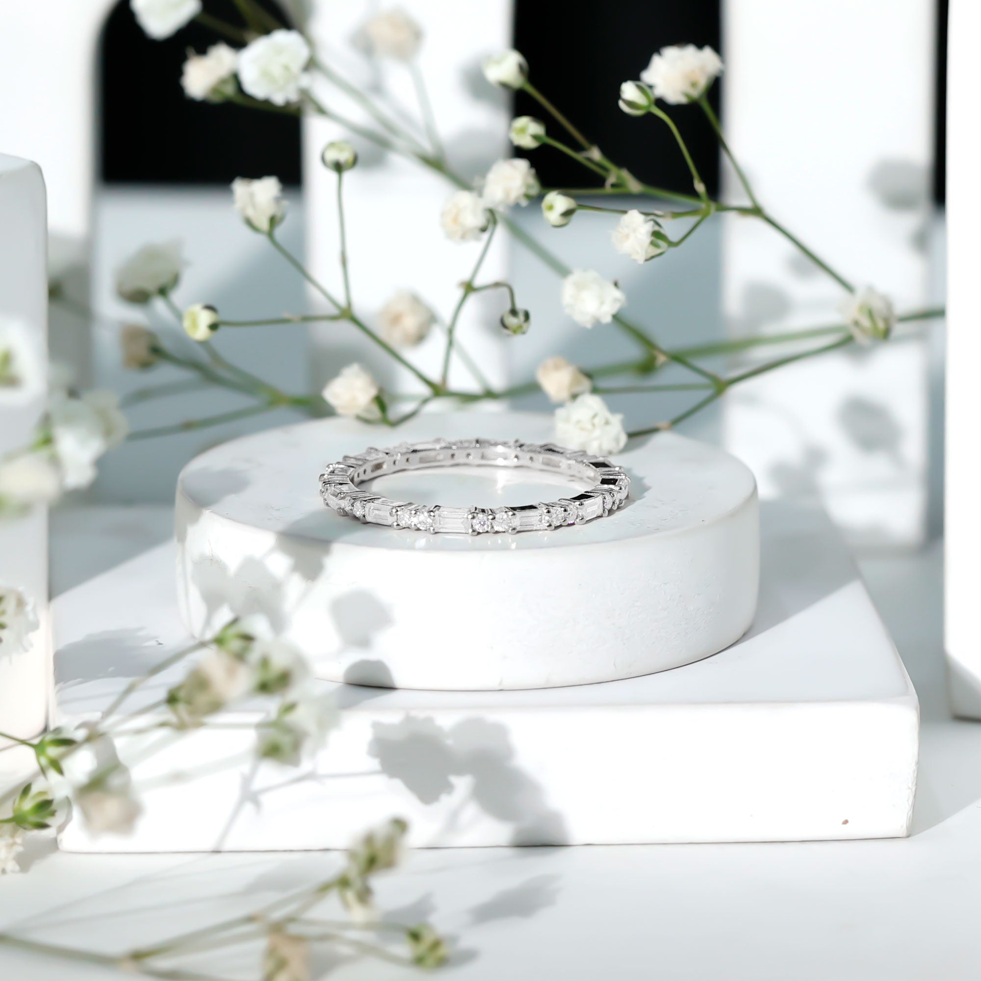 1 CT Moissanite Stackable Enhancer Ring
