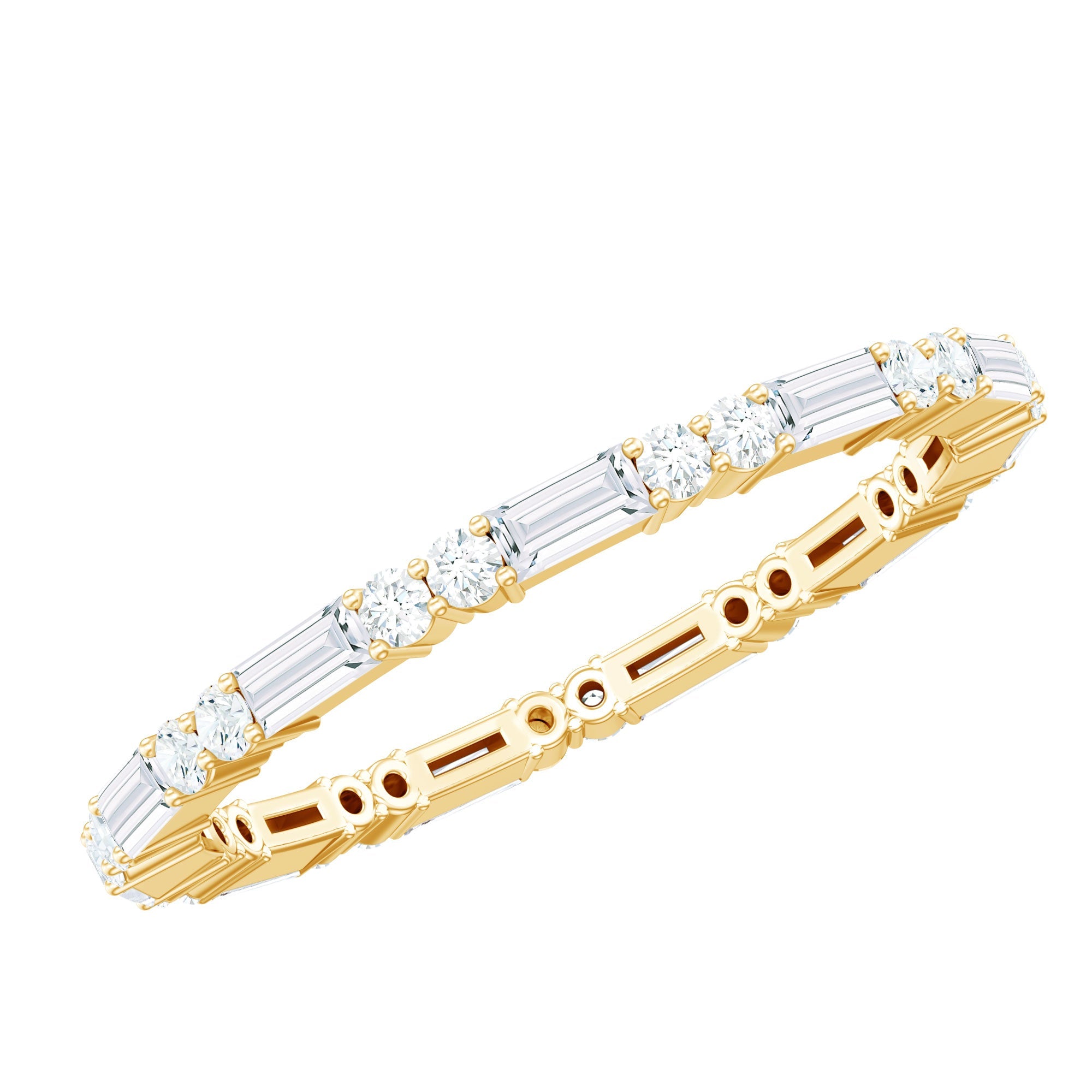 1 CT Moissanite Stackable Enhancer Ring