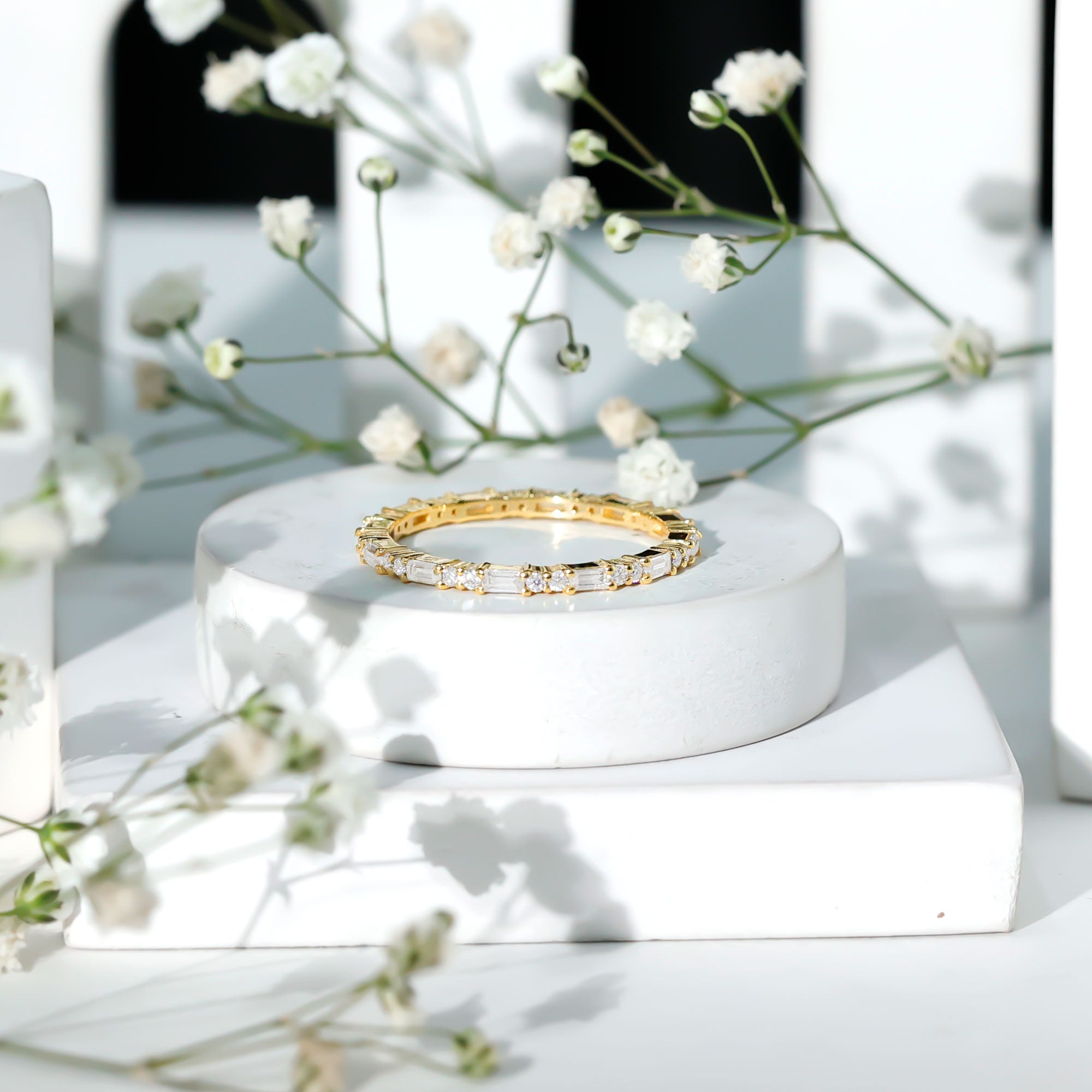 1 CT Moissanite Stackable Enhancer Ring